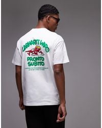 Carhartt - Camiseta Blanca De Corte Suelto Con Estampado "Pronto" De - Lyst