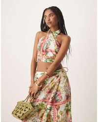 Nobody's Child - Amazon Halter Neck Crop Top Co-ord - Lyst