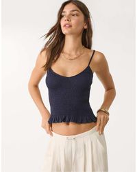 Stradivarius - Top Met Bandjes En Elastisch Detail - Lyst