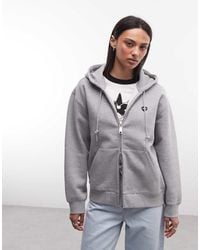 Carhartt - Small Heart Patch Zip Through Hoodie - Lyst