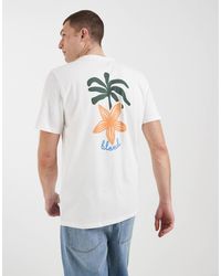 Blend - 100% Cotton Regular Fit T-shirt With Palm Tree Back Print - Lyst