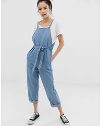 pull and bear denim jumpsuit