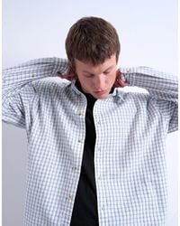 TOPMAN - Oversized Fit Flannel Check Shirt - Lyst