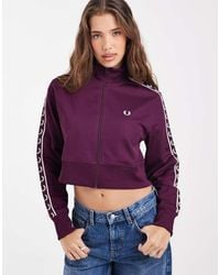 Fred Perry - Cropped Taped Track Jacket - Lyst
