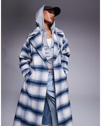 River Island - Wool Blend Belted Coat - Lyst