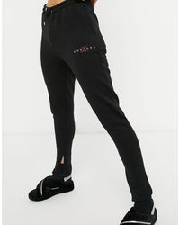 The Couture Club Archive Logo High Waisted Tracksuit Joggers - Black