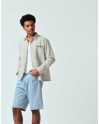 ASOS - Relaxed Seersucker Striped Shirt With Chest Embroidery - Lyst