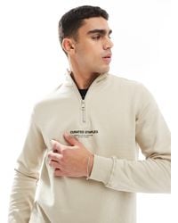 Only & Sons - Curated High Neck 1/4 Zip Sweater - Lyst