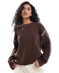 Y.A.S - Y.a.s - pull à coutures contrastantes - Lyst