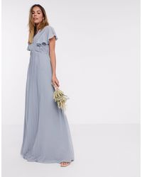 tfnc lace detail maxi bridesmaid dress