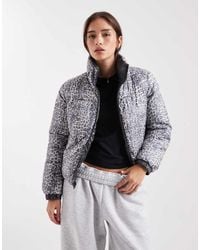 Pieces - Reversible Padded Jacket - Lyst