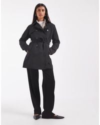 ONLY - Button Detail Short Trench Coat - Lyst