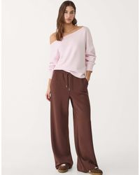 Stradivarius - Pantalon palazzo doux au toucher - Lyst