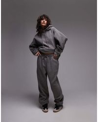TOPSHOP - Co-ord Borg Cuffed jogger - Lyst