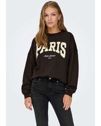 Jdy - Mesa Crew Neck Long Sleeve Embroidered Sweatshirt - Lyst