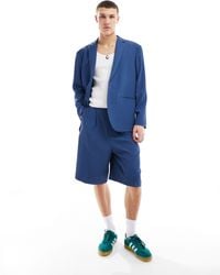 ASOS - Wide Leg Suit Shorts - Lyst