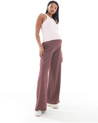 Mama.licious - Mamalicious Maternity Jersey Rib Wide Leg Trousers - Lyst