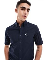 Fred Perry - – es oxfordhemd mit kurzen ärmeln - Lyst