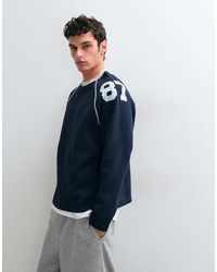 ASOS - Relaxed Raglan Crew With Piping & Pigment Print - Lyst