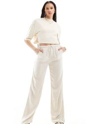 Stradivarius - Tall Linen Look Pull On Trouser - Lyst