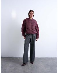 TOPSHOP - Oversized Bomberjack Van Nylon - Lyst