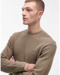 AllSaints - Crew Knitted Jumper - Lyst