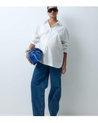 Mama.licious - Mamalicious Maternity Under The Bump Barrel Leg Jeans - Lyst