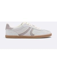 Stradivarius - Barefoot Retro Leather Trainers - Lyst