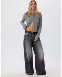 Stradivarius - Zacht Gebreid Vest Met Knopen - Lyst