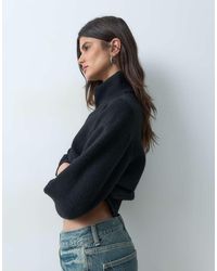 ASOS - Waisted High Neck Jumper With Wool - Lyst
