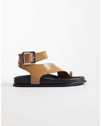 ASOS - Fletcher Footbed Sandal With Metal Toe Loop - Lyst