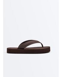 Oysho - Textured Platform Beach Sandals - Lyst