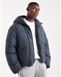 ASOS - Doudoune oversize en tissu ripstop - marine - Lyst