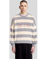 Lyle & Scott - Mid Knits Striped Embroidered Jumper - Lyst