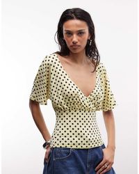 Reclaimed Vintage - Wrap Cinch Waist Top - Lyst