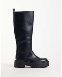 ASOS - Carys Chunky Pull On Knee Boots - Lyst