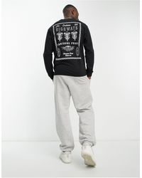 Only & Sons - Oversized Longsleeve T-shirt With Skull Back Print - Lyst