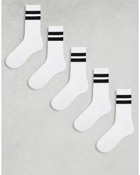 ASOS - 5 Pack Sports Socks - Lyst