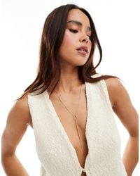 ASOS - Collier chaîne lasso en maille serpent fine à détails nœud - Lyst