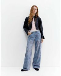 Pull&Bear - Jean baggy à imprimé floral - moyen - Lyst
