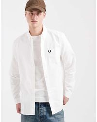 Fred Perry - Camisa Oxford Blanca De - Lyst