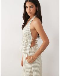 Mango - Tatin - top d'ensemble dos nu à rayures - Lyst
