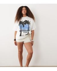 ASOS - Asos Design Curve Broderie Wrap Mini Skort With Lace Trim - Lyst