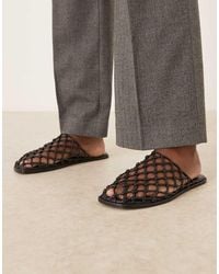 ASOS - Mercy Woven Flat Mules - Lyst