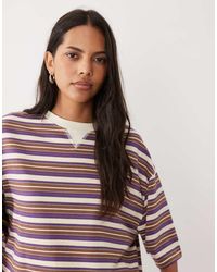 ASOS - Stripe T-shirt With Contrast Neck - Lyst