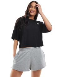 PUMA - Wardrobe Ess Oversized Short T-Shirt - Lyst