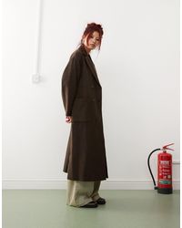 Monki - – zweireihiger mantel - Lyst