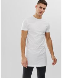 ASOS Super Longline T-shirt With Crew Neck - White