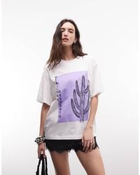 ASOS - Oversized T-Shirt With Cactus Graphic - Lyst