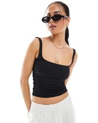 Bershka - Caraco effet sculptant à encolure carrée - Lyst